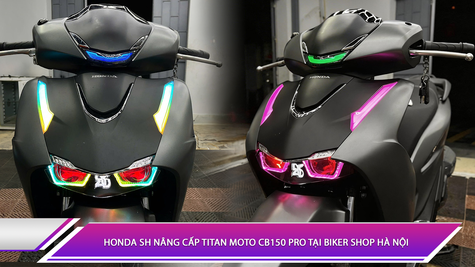 Honda SH nâng cấp Tittan Moto CB150 Pro tại Biker Shop Hà Nội 